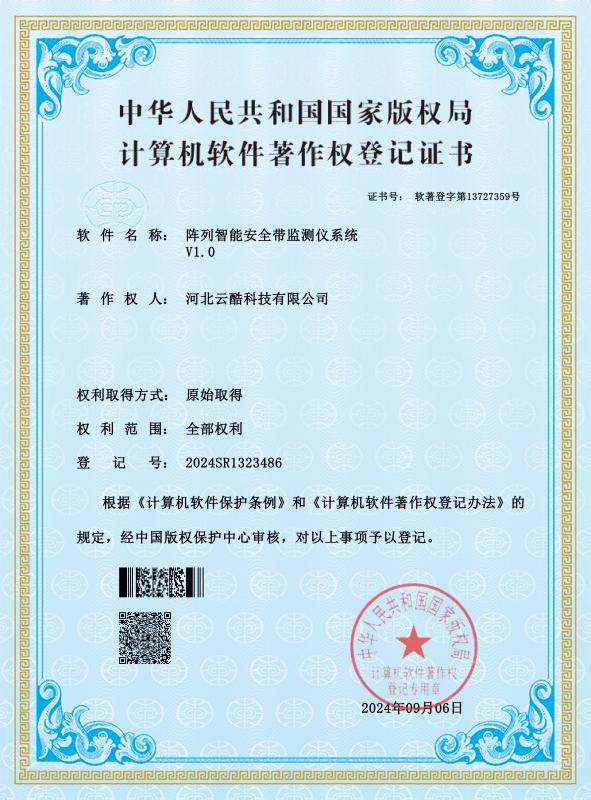 阵列智能安全带系统软著